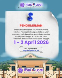 Diberitahukan kepada seluruh mahasiswa Fakultas Psikologi Universitas Muhammadiyah Gorontalo